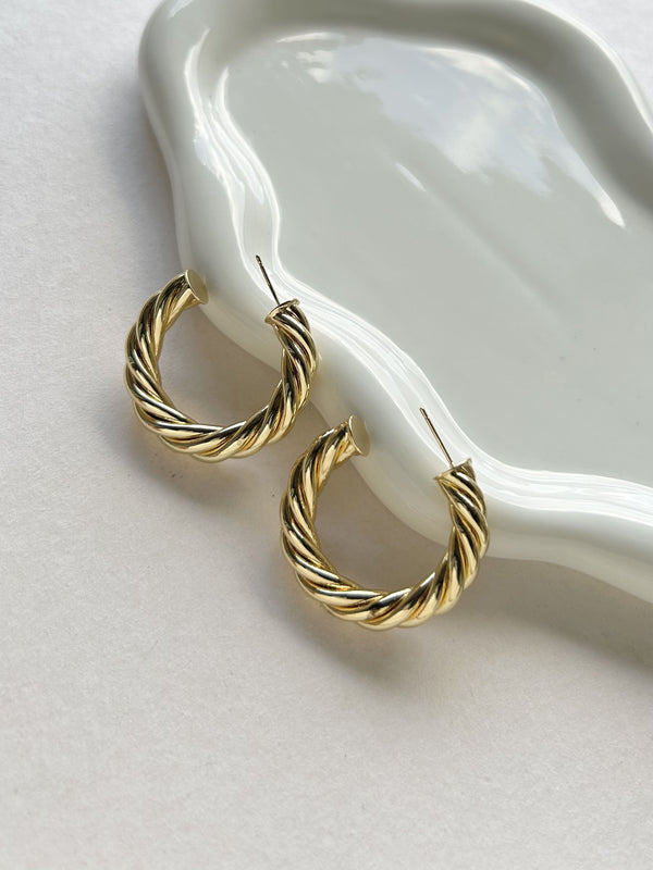 Brass Earrings - arete - Phukett Phukett