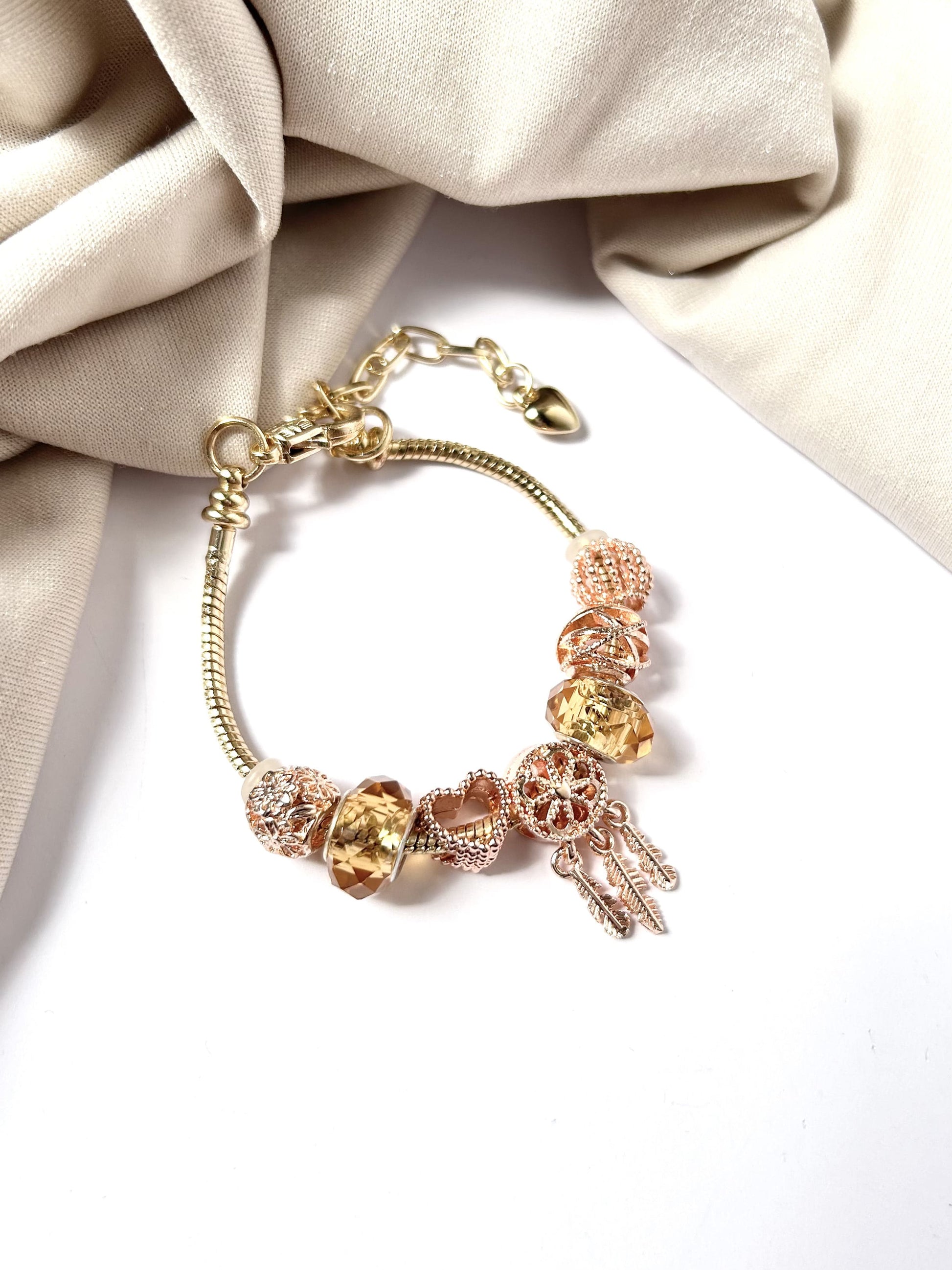 Charms Bracelet Dream Golden Rose - Phukett Phukett
