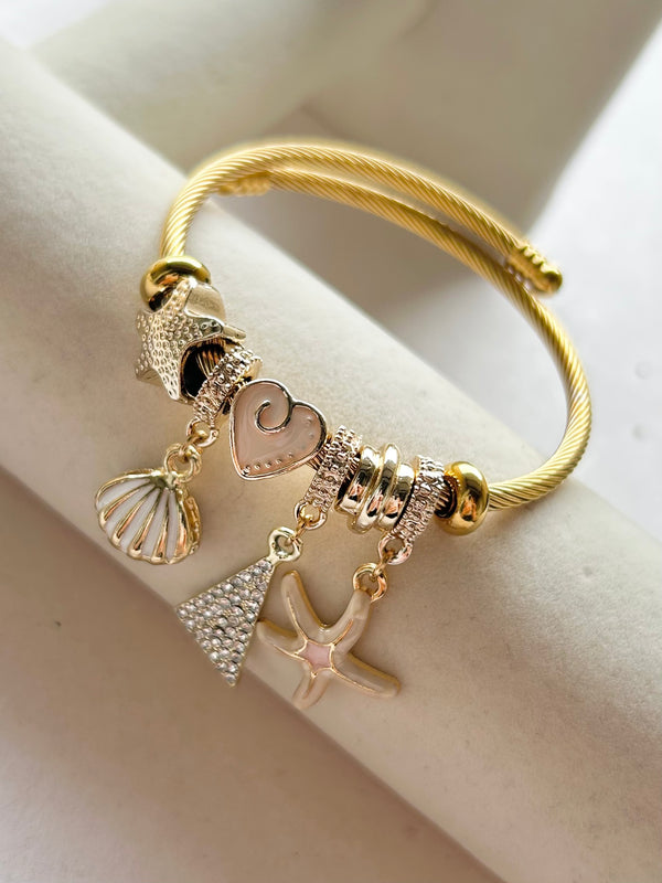 Charms Golden Bracelet Ocean